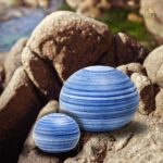 Keramische urn - Mountain Lake Rond Eco Pigment - 0,31 Liter