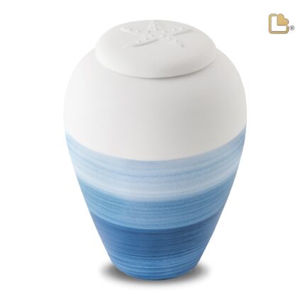 Keramische urn - OceanBlue Eco Pigment - 4,01 Liter