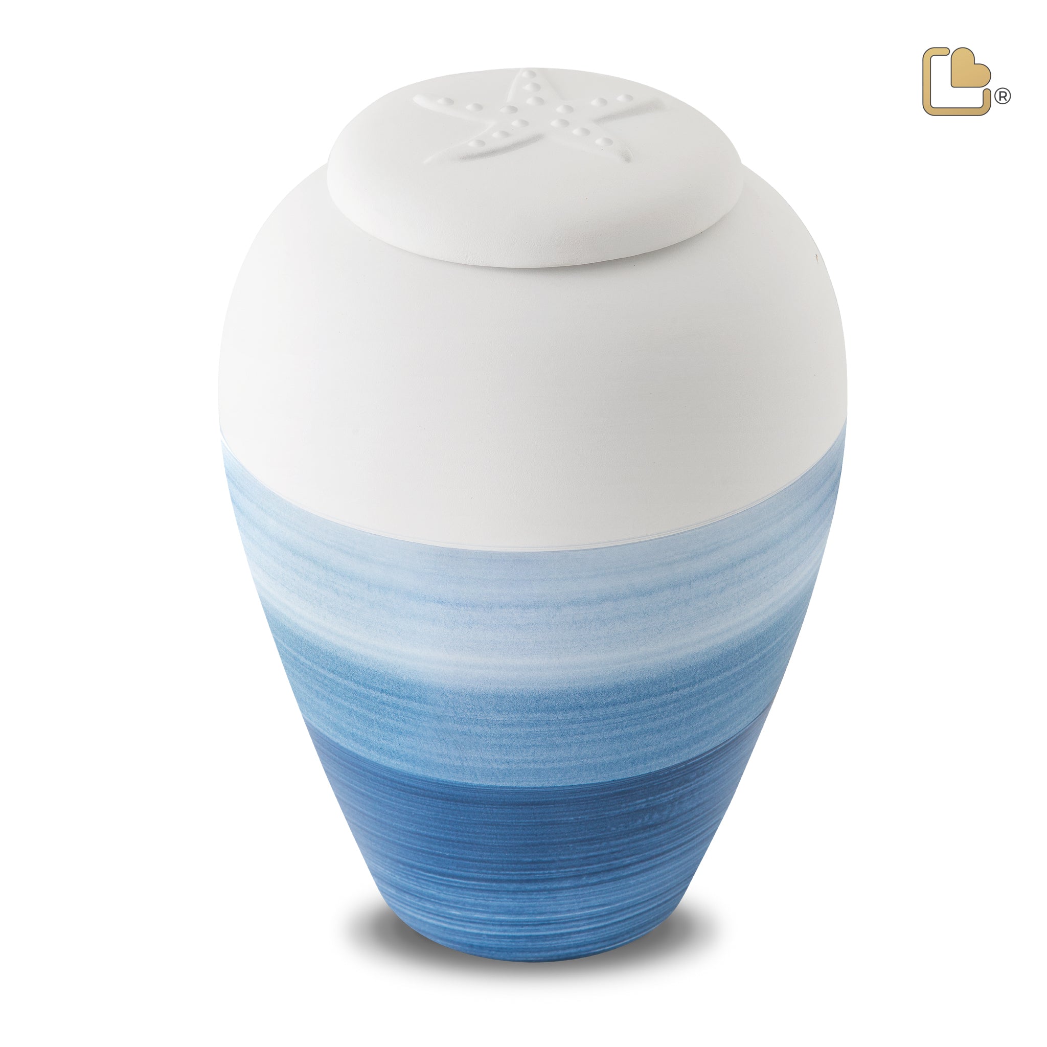 Keramische urn - OceanBlue Eco Pigment - 4,01 Liter Keramische urn - OceanBlue Eco Pigment - 4,01 Liter