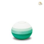 Keramische urn - Rond Eco Pigment groen - 0,31 Liter