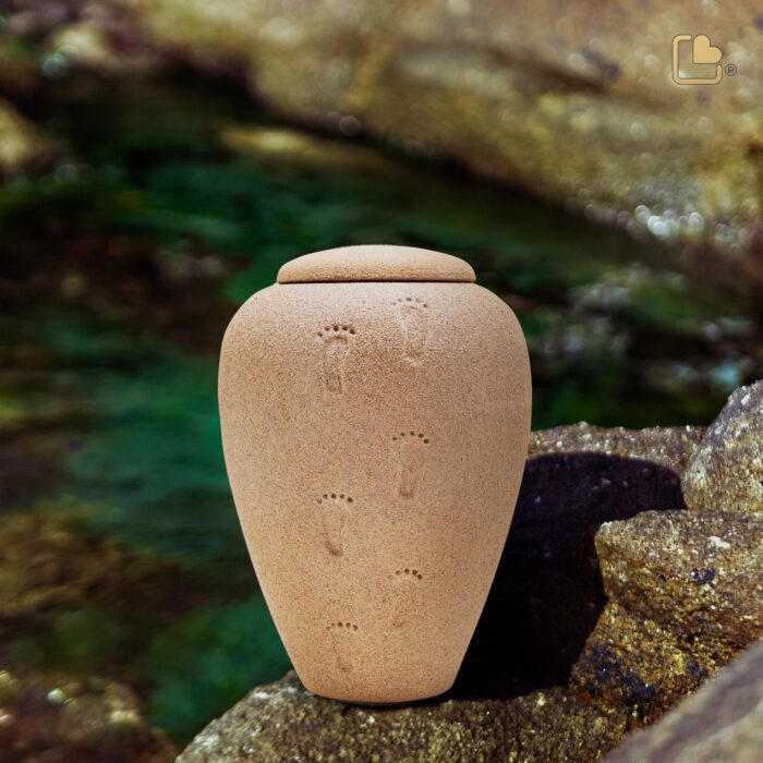 Keramische urn - ShiftingSand Footprints Eco Sand - 4,01 Liter