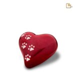 Messing dierenurn - Hart rood - 0,46 Liter