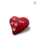 Messing dierenurn - Hart rood - 0,46 Liter