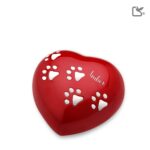Messing dierenurn - Hart rood - 0,80 Liter