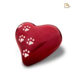 Messing dierenurn - Hart rood - 0,95 Liter