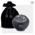 Messing dierenurn - Klassiek Rond antraciet - 0,80 Liter
