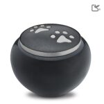 Messing dierenurn - Klassiek Rond antraciet - 1,36 Liter