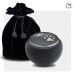 Messing dierenurn - Klassiek Rond antraciet - 1,36 Liter