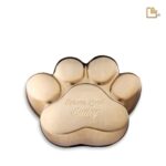 Messing dierenurn - LovePaw goud - 0,70 Liter