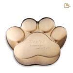 Messing dierenurn - LovePaw goud - 1,21 Liter