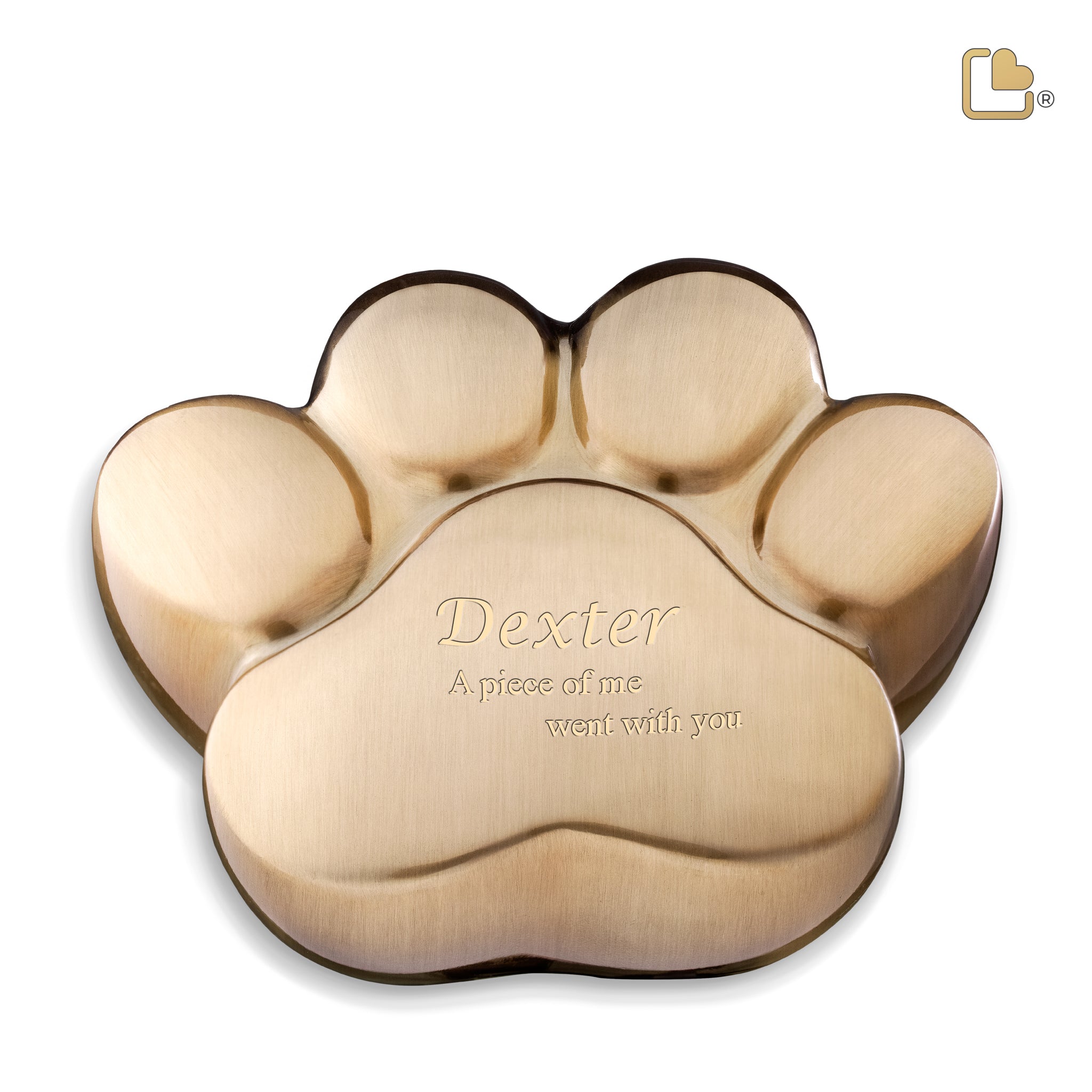 Messing dierenurn - LovePaw goud - 1,21 Liter Messing dierenurn - LovePaw goud - 1,21 Liter