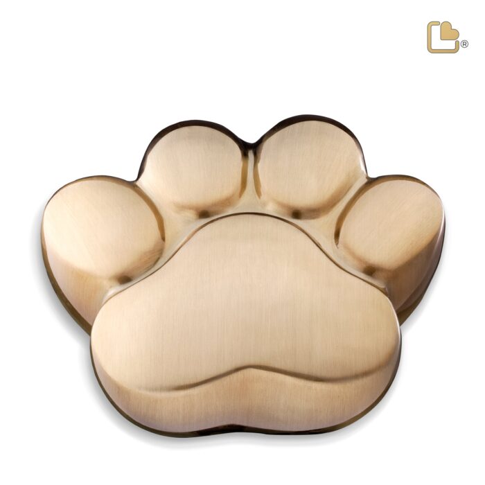 Messing dierenurn - LovePaw goud - 1,21 Liter