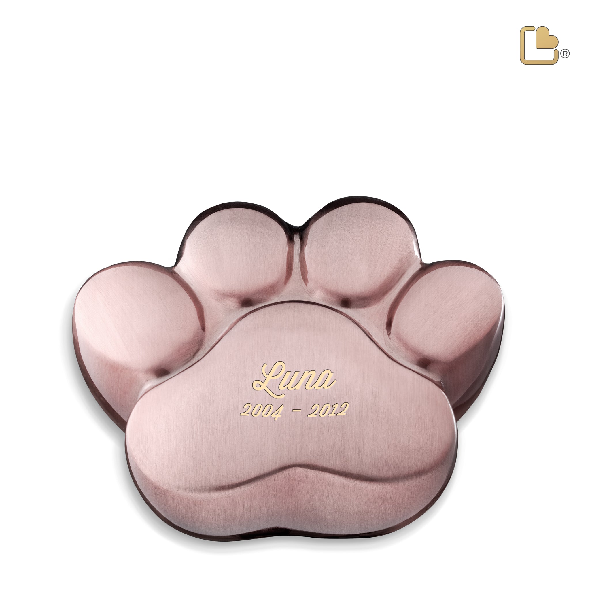 Messing dierenurn - LovePaw RoseGold - 0,70 Liter