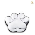 Messing dierenurn - LovePaw zilver - 0,70 Liter