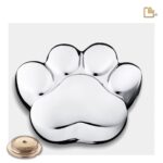 Messing dierenurn - LovePaw zilver - 1,21 Liter