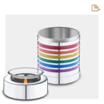 Messing urn - ArtDeco Pride Tealight zilver - 0,41 Liter