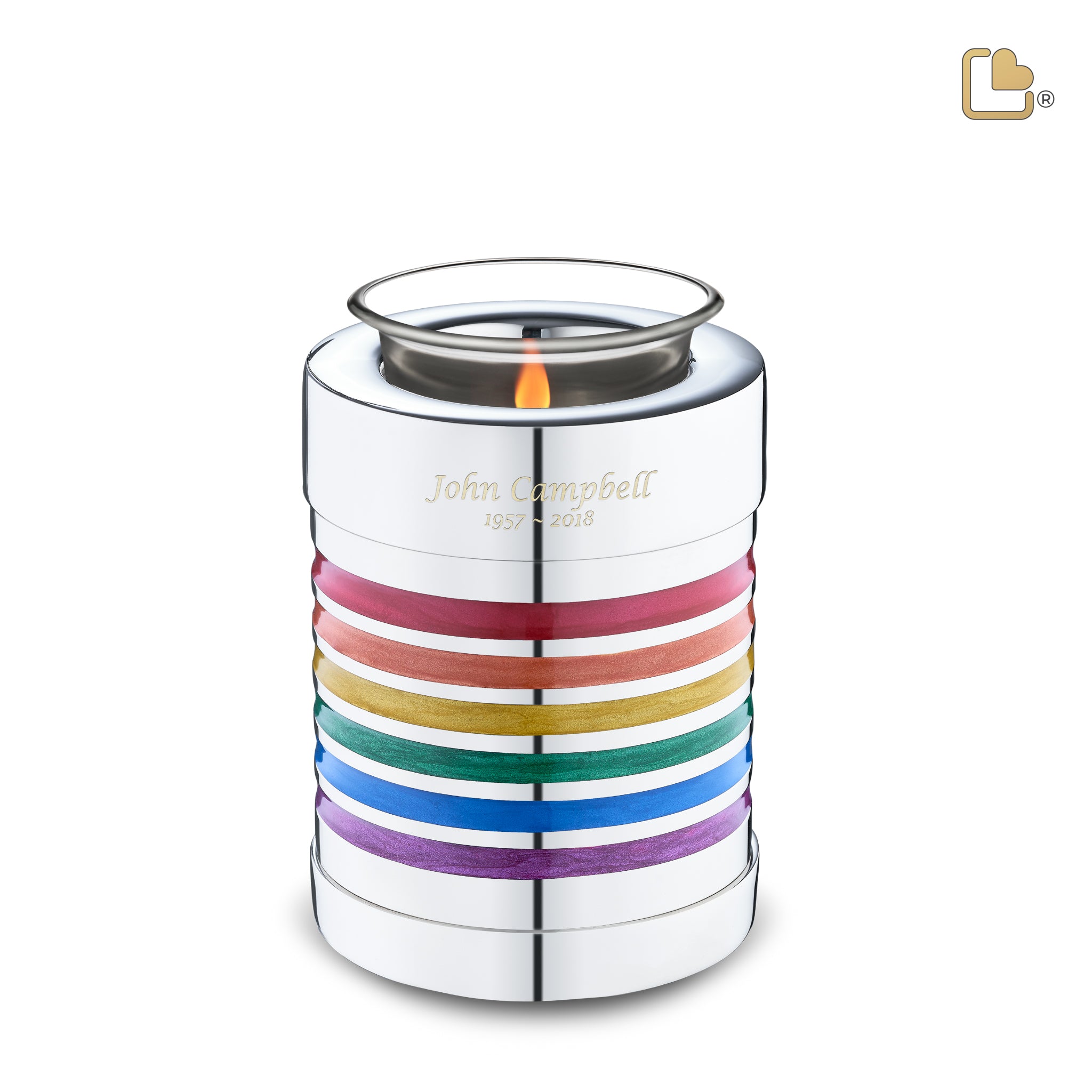 Messing urn - ArtDeco Pride Tealight zilver - 0,41 Liter Messing urn - ArtDeco Pride Tealight zilver - 0,41 Liter