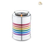 Messing urn - ArtDeco Pride Tealight zilver - 0,41 Liter