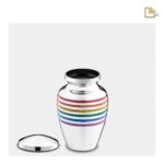 Messing urn - ArtDeco Pride zilver - 0,07 Liter