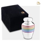 Messing urn - ArtDeco Pride zilver - 0,07 Liter