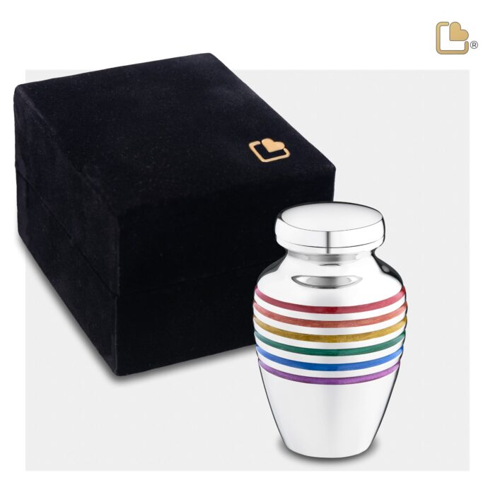 Messing urn - ArtDeco Pride zilver - 0,07 Liter