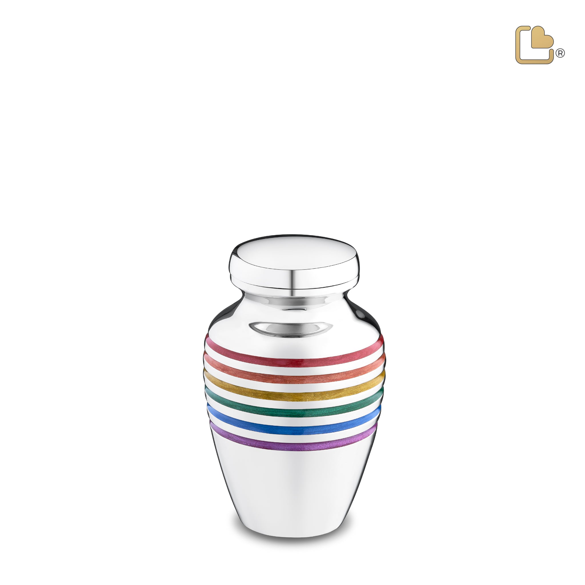 Messing urn - ArtDeco Pride zilver - 0,07 Liter Messing urn - ArtDeco Pride zilver - 0,07 Liter