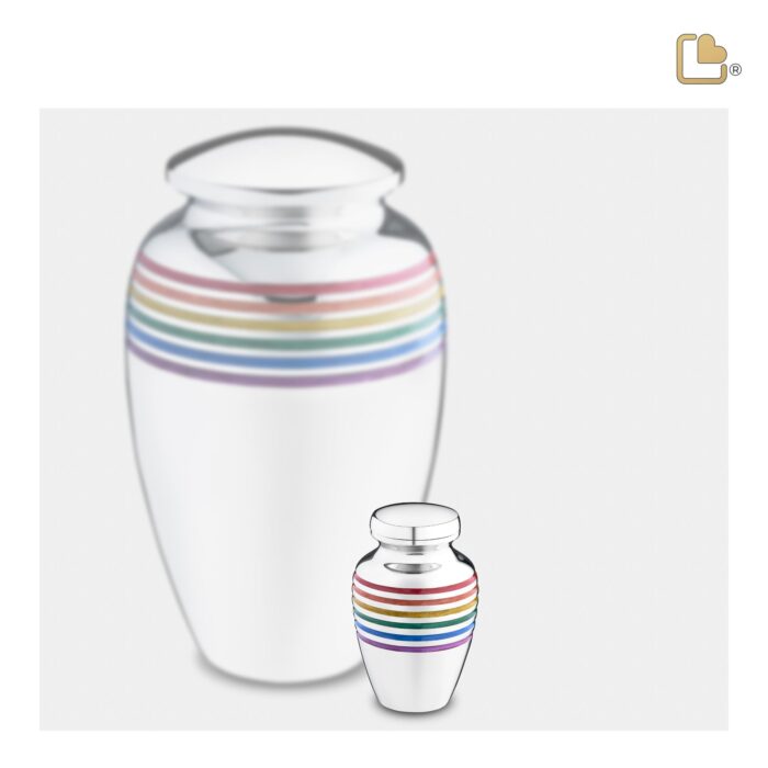 Messing urn - ArtDeco Pride zilver - 0,07 Liter