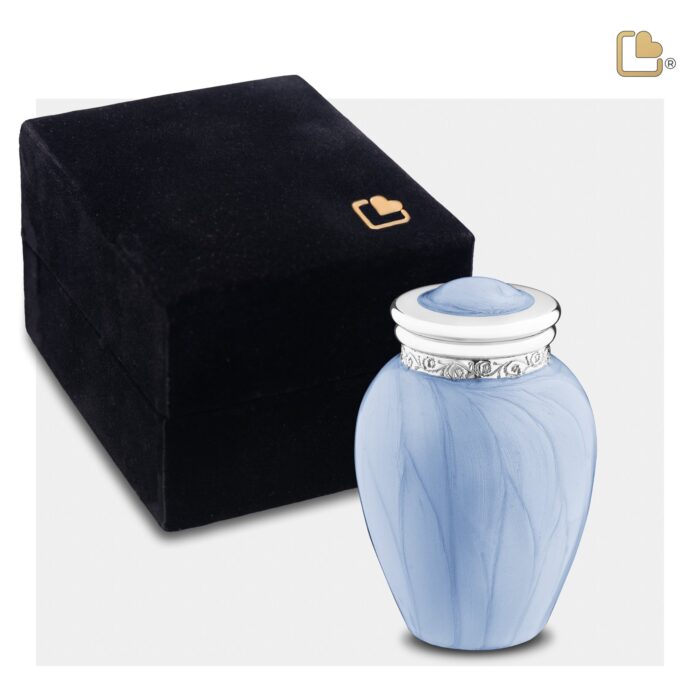 Messing urn - Blessing blauw - 0,07 Liter