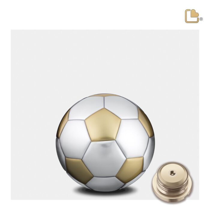 Messing urn - Football goud - 0,07 Liter