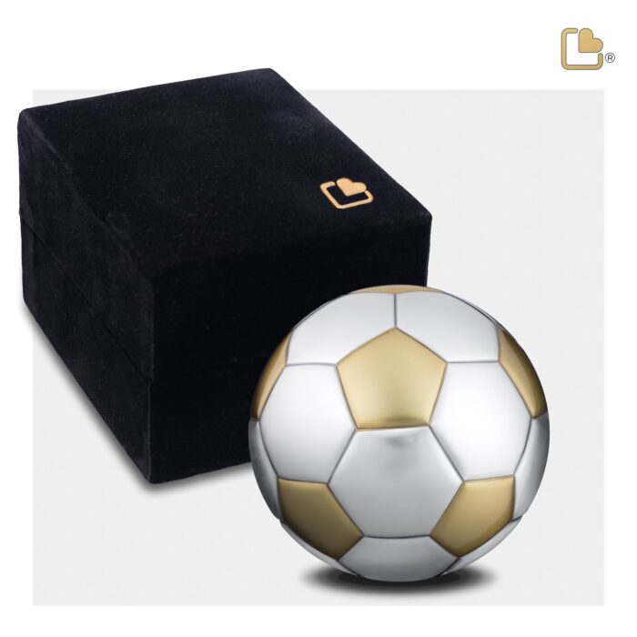 Messing urn - Football goud - 0,07 Liter