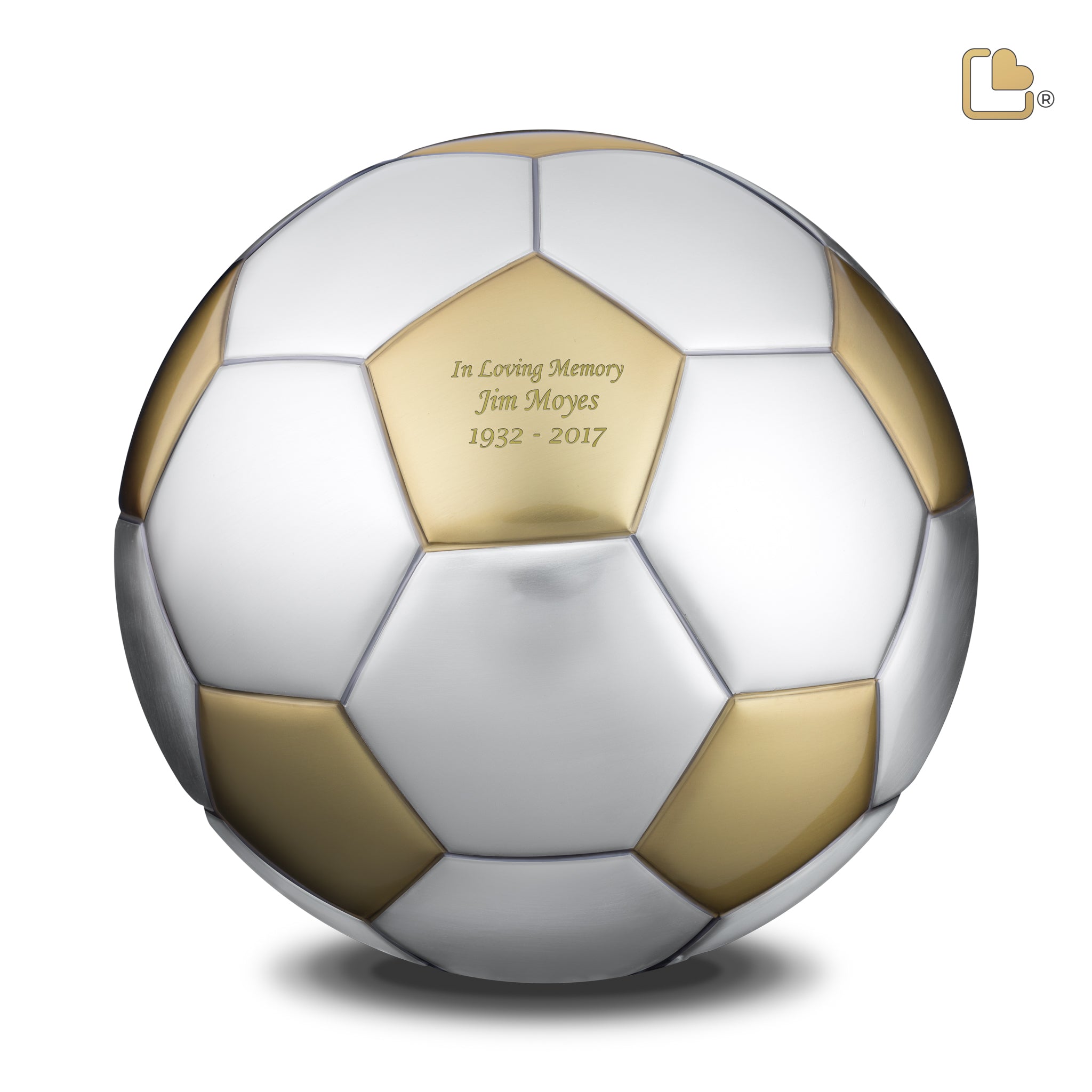Messing urn - Football goud - 4,51 Liter Messing urn - Football goud - 4,51 Liter