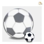 Messing urn - Football Matt zwart - 0,07 Liter