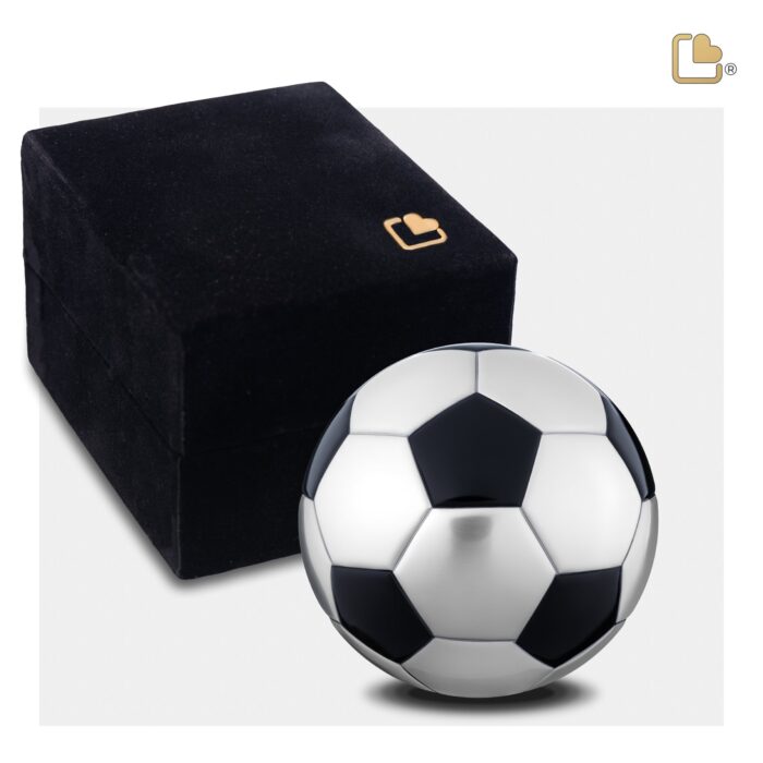 Messing urn - Football Matt zwart - 0,07 Liter