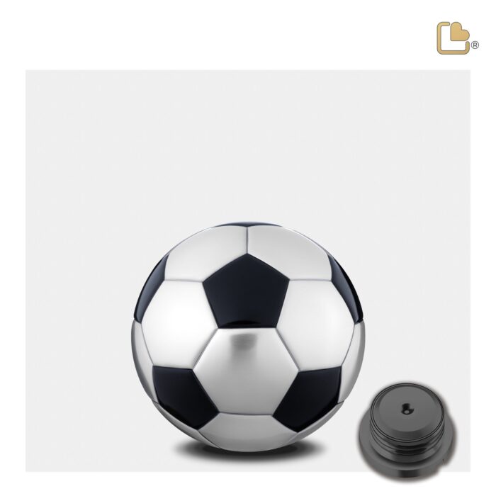 Messing urn - Football Matt zwart - 0,07 Liter
