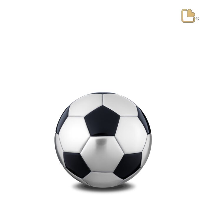 Messing urn - Football Matt zwart - 0,07 Liter
