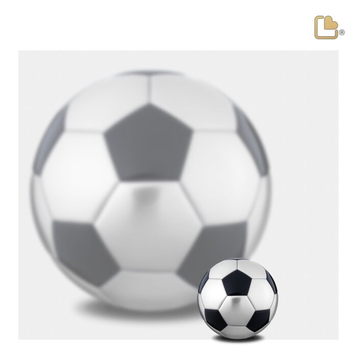 Messing urn - Football Matt zwart - 0,07 Liter