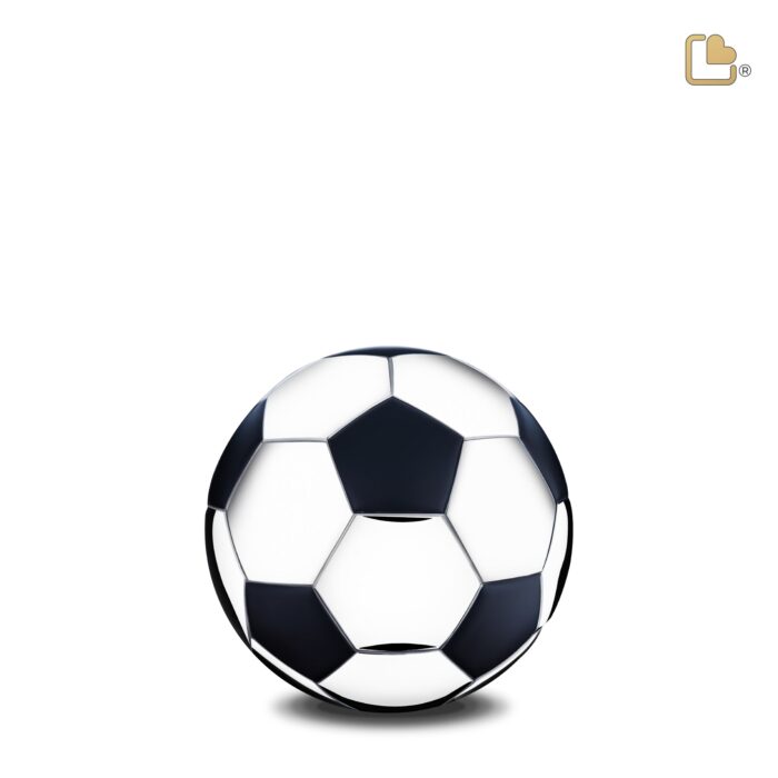 Messing urn - Football Matt zwart - 0,07 Liter