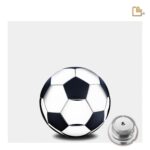 Messing urn - Football Matt zwart - 0,07 Liter
