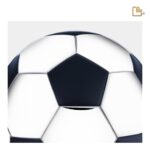 Messing urn - Football Matt zwart - 4,51 Liter