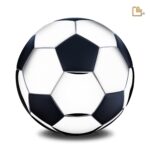 Messing urn - Football Matt zwart - 4,51 Liter