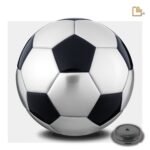 Messing urn - Football Matt zwart - 4,51 Liter