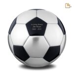 Messing urn - Football Matt zwart - 4,51 Liter