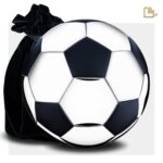 Messing urn - Football Matt zwart - 4,51 Liter