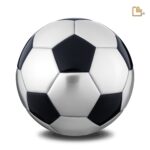 Messing urn - Football Matt zwart - 4,51 Liter