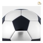 Messing urn - Football Matt zwart - 4,51 Liter