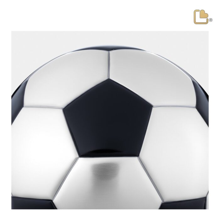 Messing urn - Football Matt zwart - 4,51 Liter