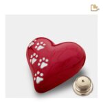 Messing urn - Hart rood - 0,07 Liter