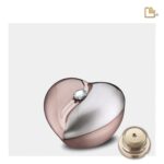 Messing urn - HeartFelt RoseGold w Crystal - 0,11 Liter
