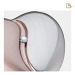 Messing urn - HeartFelt RoseGold w Crystal - 5,51 Liter