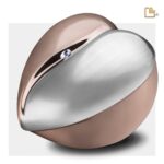 Messing urn - HeartFelt RoseGold w Crystal - 5,51 Liter